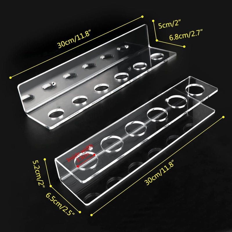 BVANQ Pool Cue Rack Wall Self-adhesive Mounted Rack for Billiard,Optional 2 Style Acrylic Pool Stick Stand Holds 6 Cues (Top Hole 6 Cues Holder) - Image 5